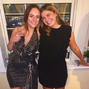 Black knee length dress